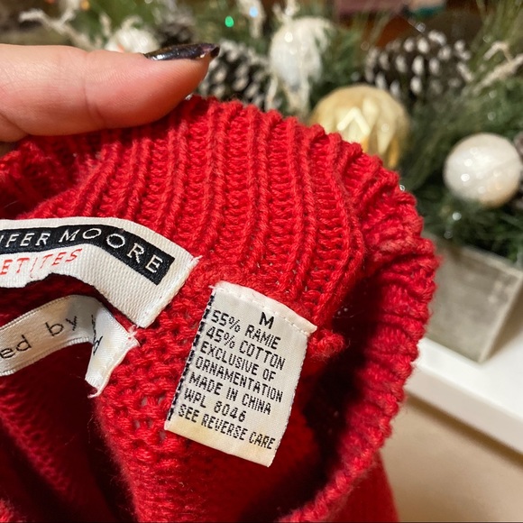 Jennifer Moore Hand Knitted Red Christmas Sweater - Picture 8 of 8